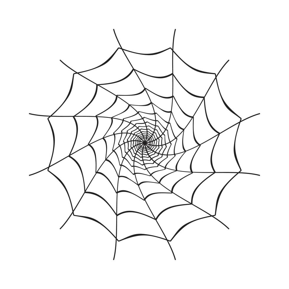 Halloween round black spider webs vector design. Halloween illustration design with the black