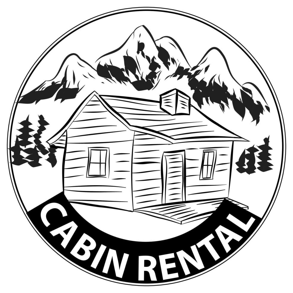 Cabin Rental Badge vector
