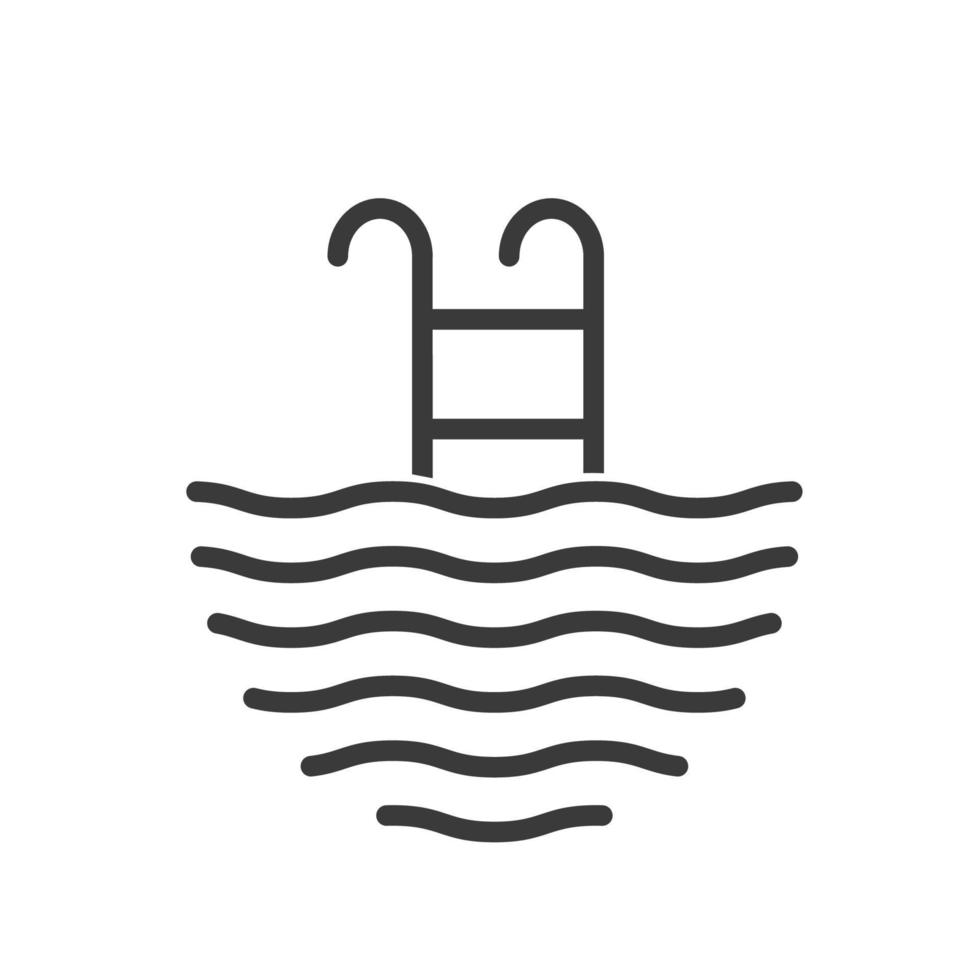 Ilustración de vector de icono de escalera de piscina