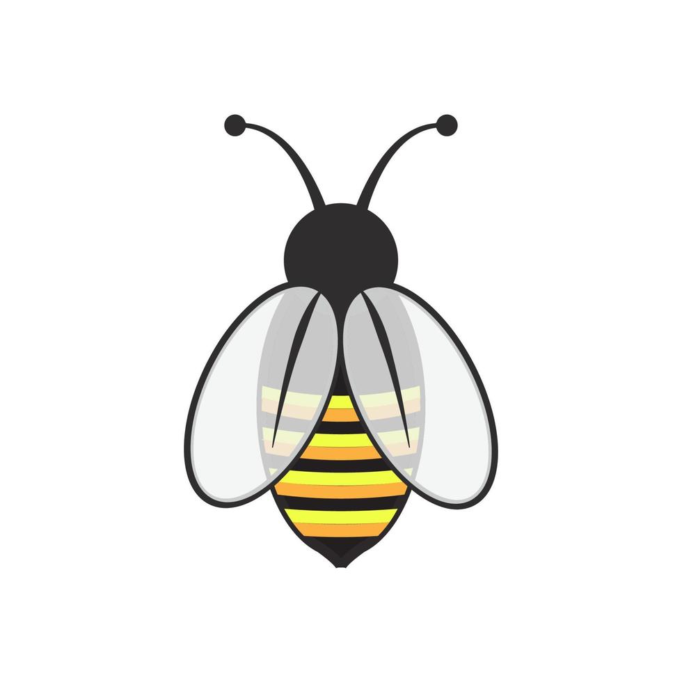ilustración vectorial de una abeja, abeja minimalista vector