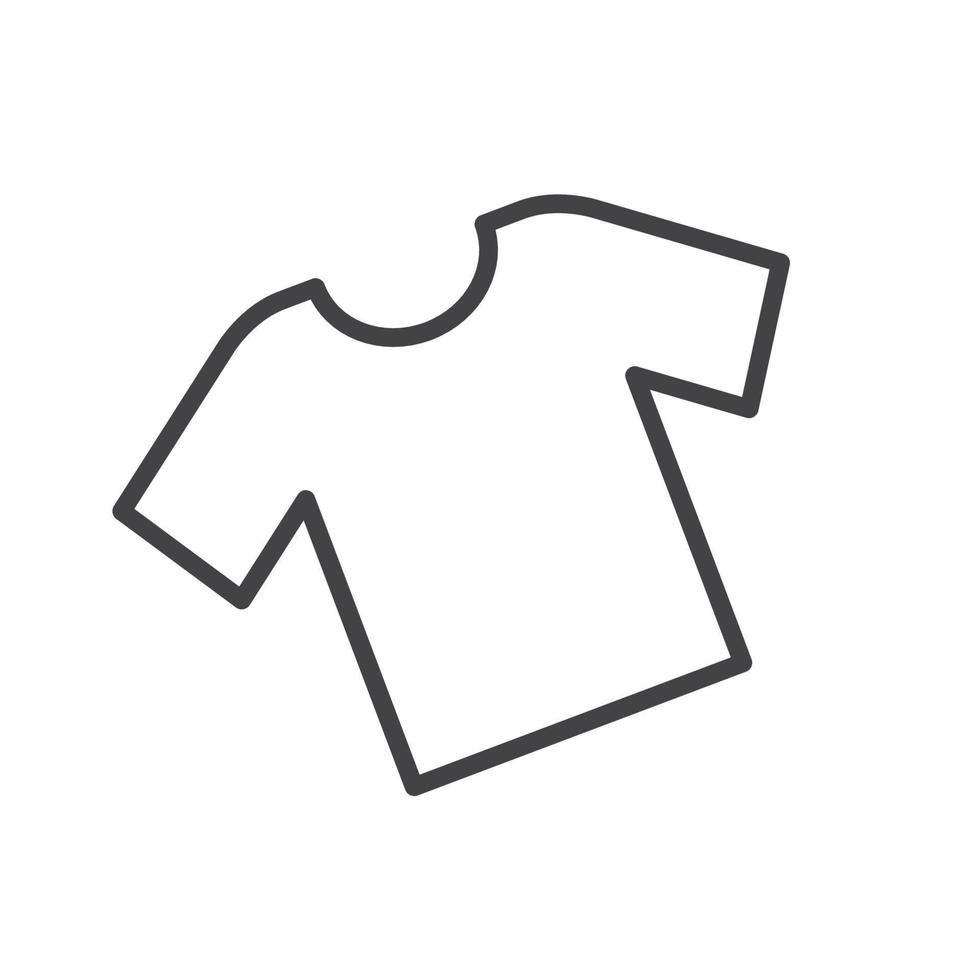 ilustración vectorial del icono de la camiseta, diseño de esquema simple vector