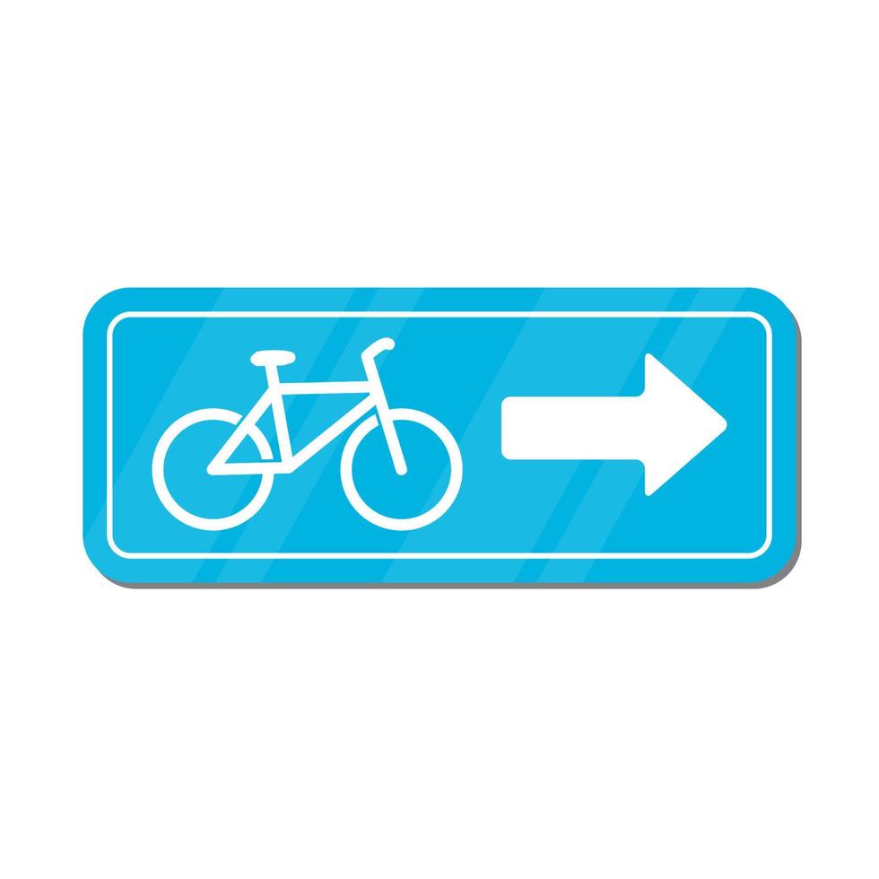 vector illustration of bicycle lane pointer icon, bicycle parking