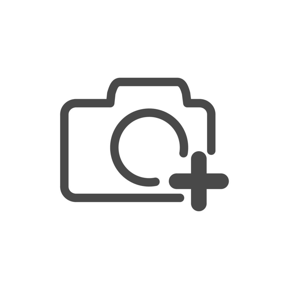 vector icon add image, upload image file, photo, outline design