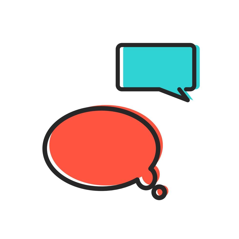 chat dialog icon template vector