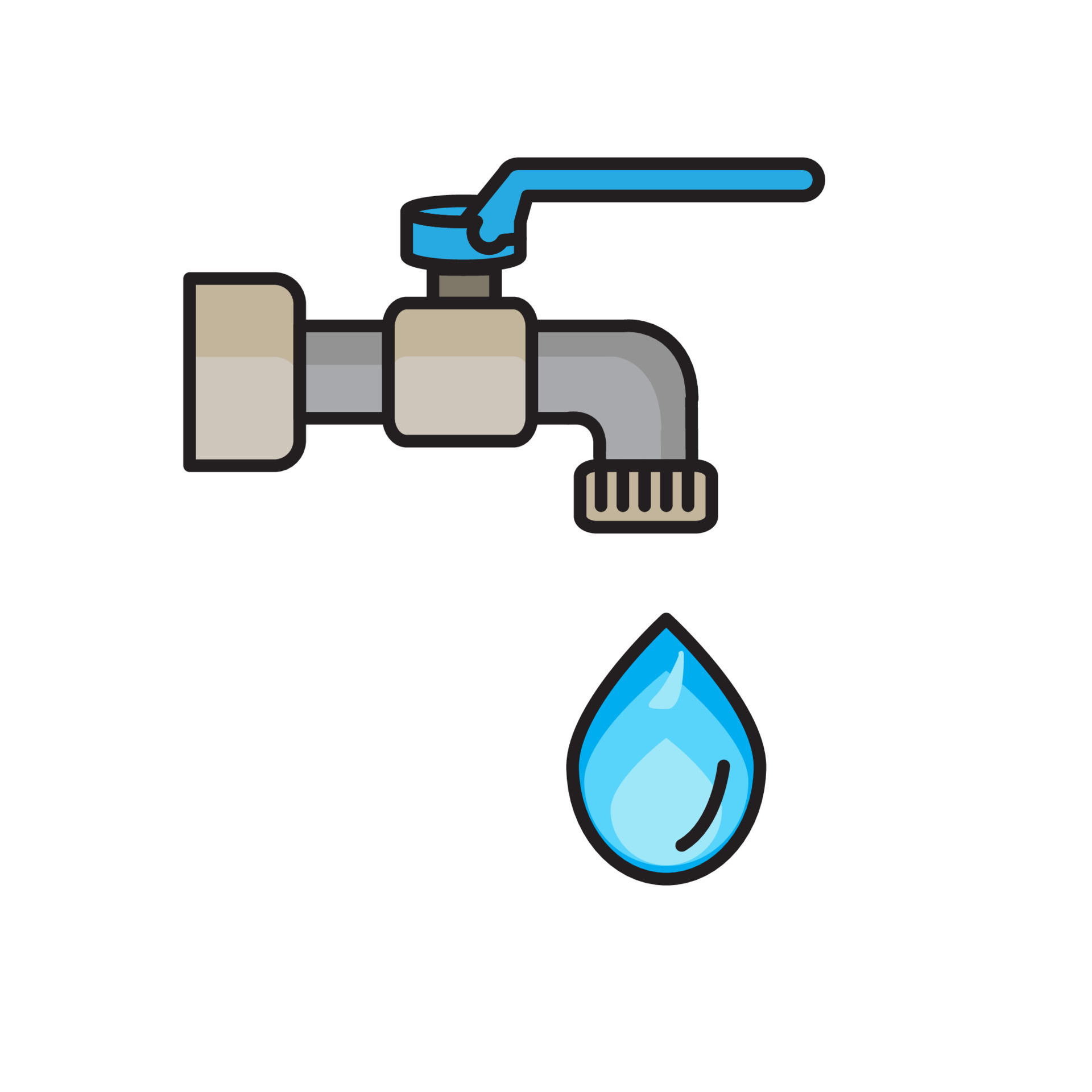 dripping water faucet icon vector illustration 8018176 Vector Art at  Vecteezy