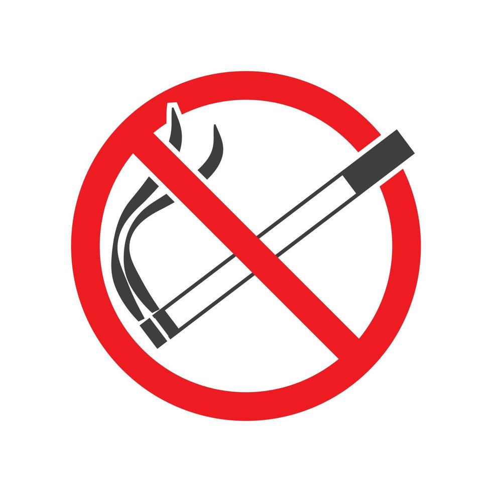 vector illustration no smoking area flat design