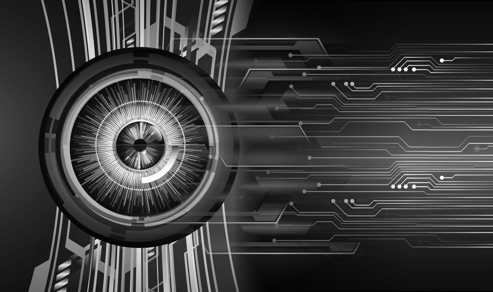 eye cyber circuit future technology concept background vector