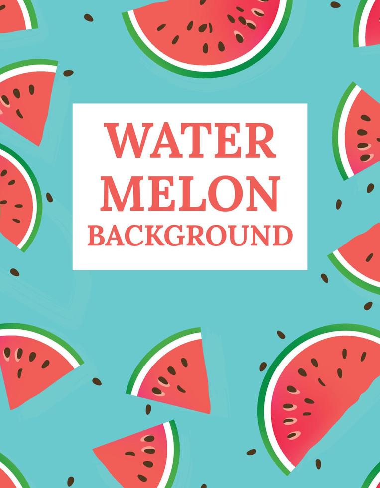 Watermelon Background Vector Art