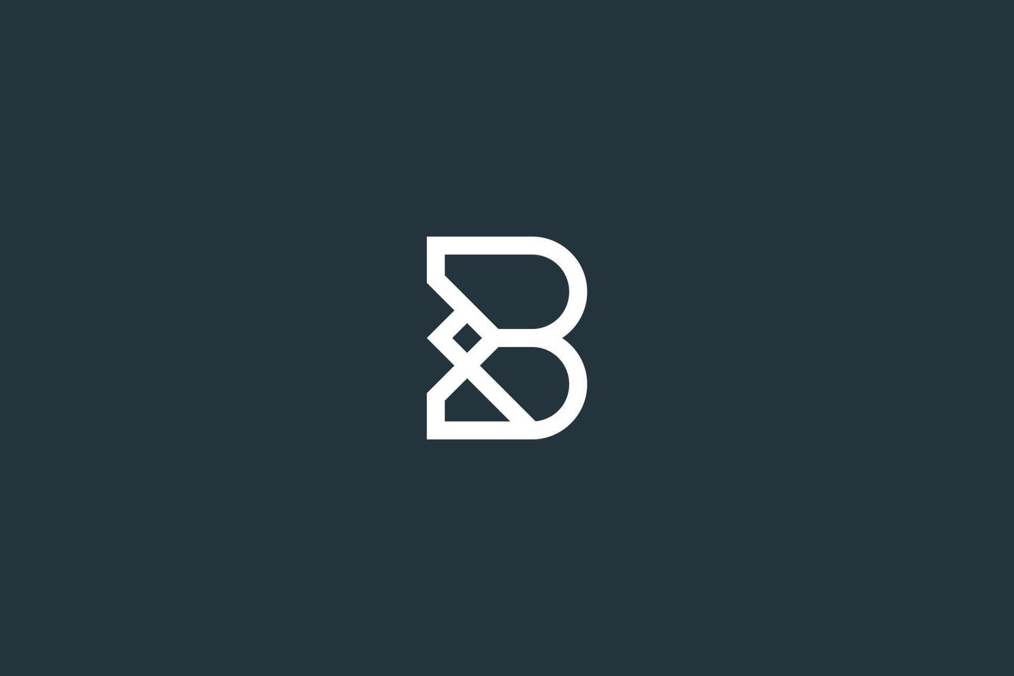 plantilla de vector de diseño de logotipo de letra b inicial