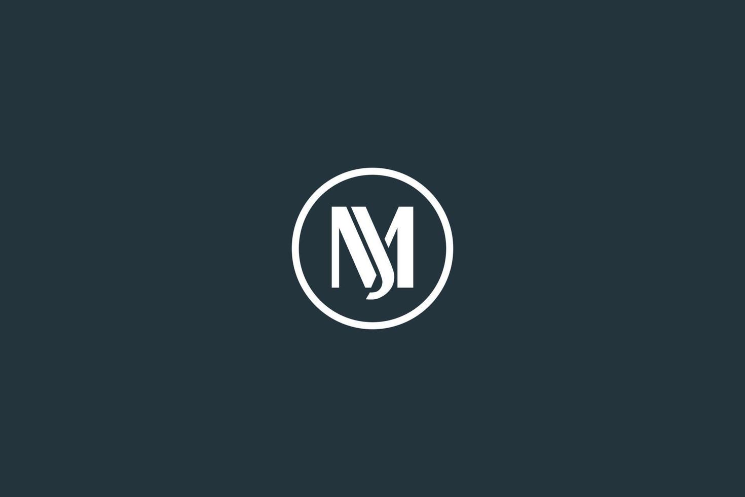 Initial Letter JM or MJ Logo Design Vector Template