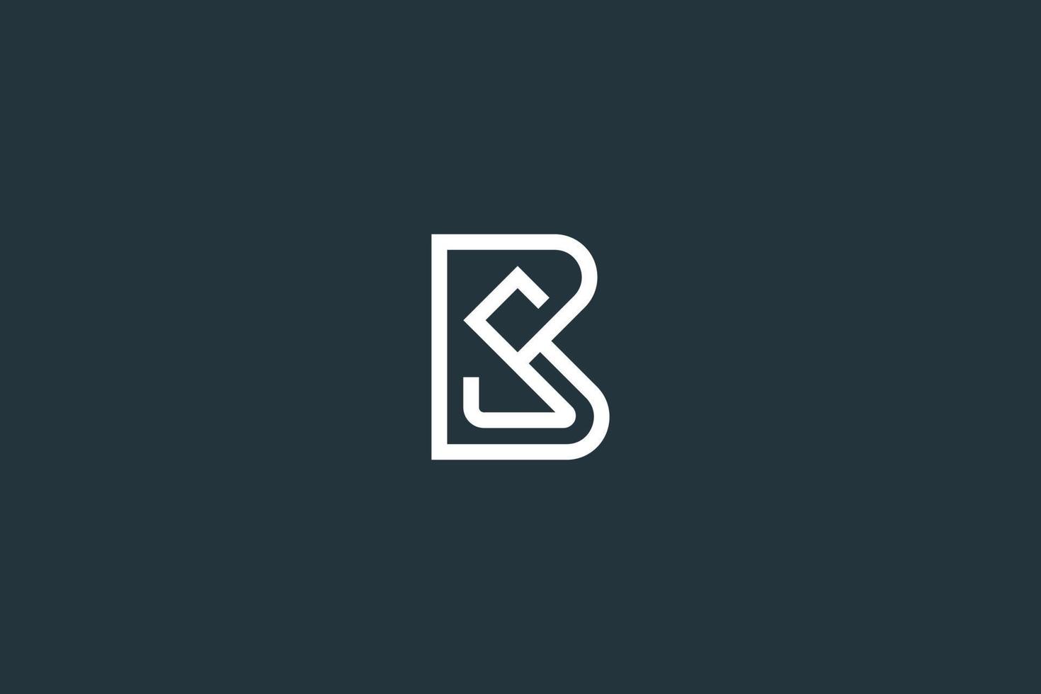 Initial Letter BS or SB Logo Design Vector Template