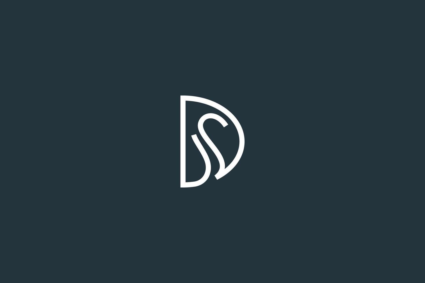 Initial Letter SD or DS Logo Design Vector Template