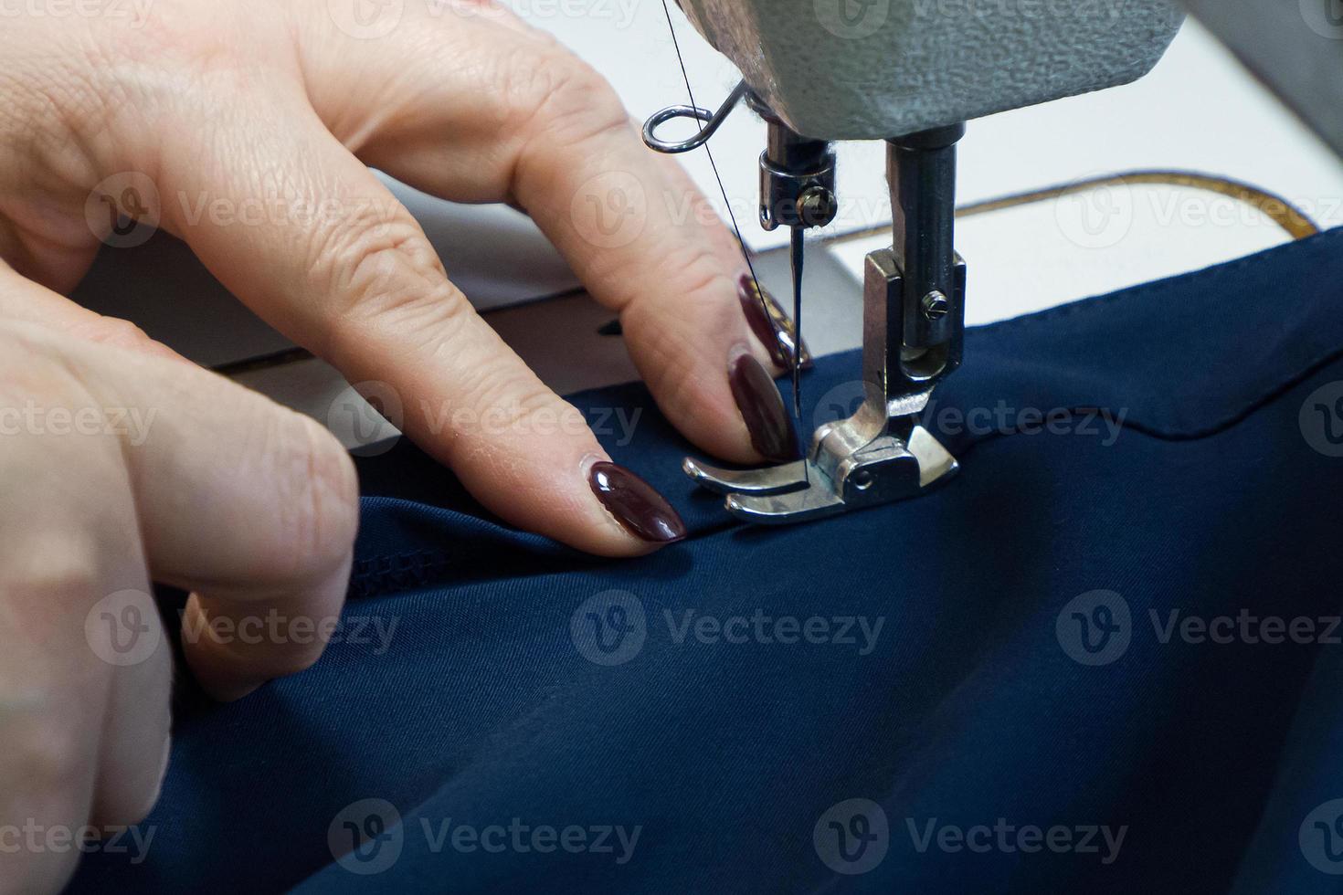 A sewing production, tailoring close-up photo