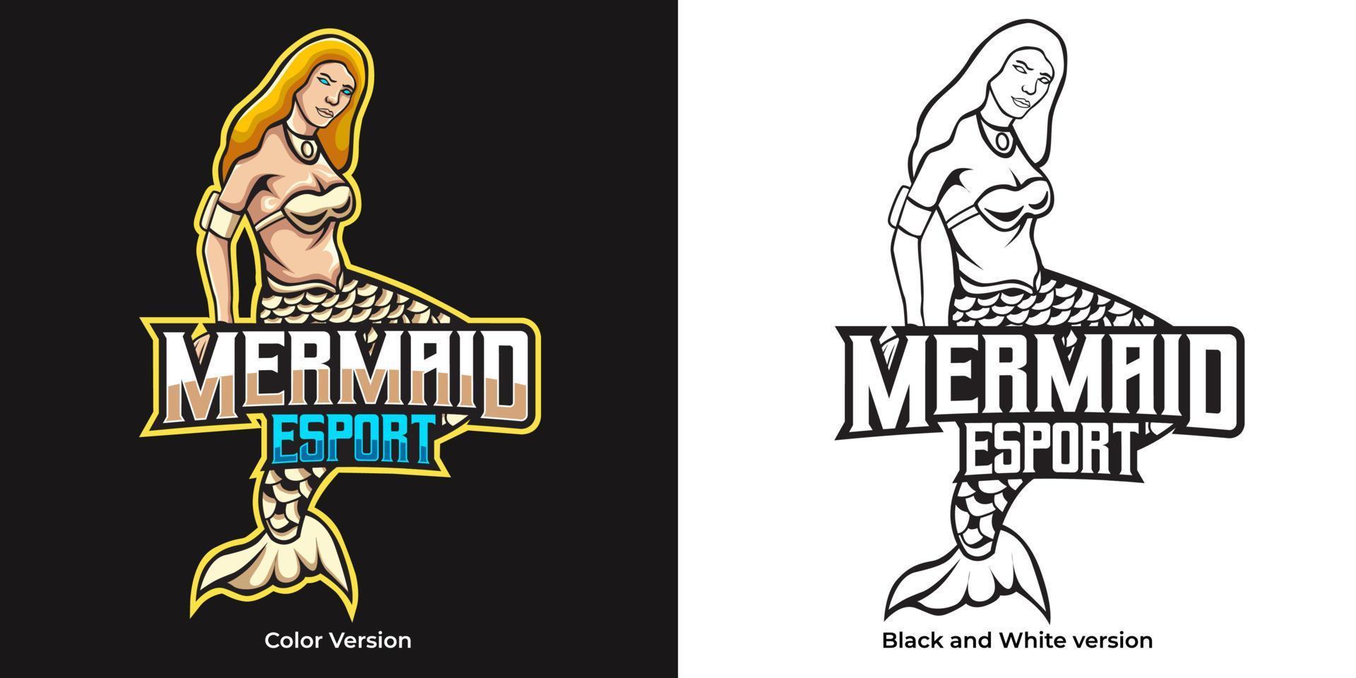 mermaid mascot logo vector design 8018990 Vector Art at Vecteezy