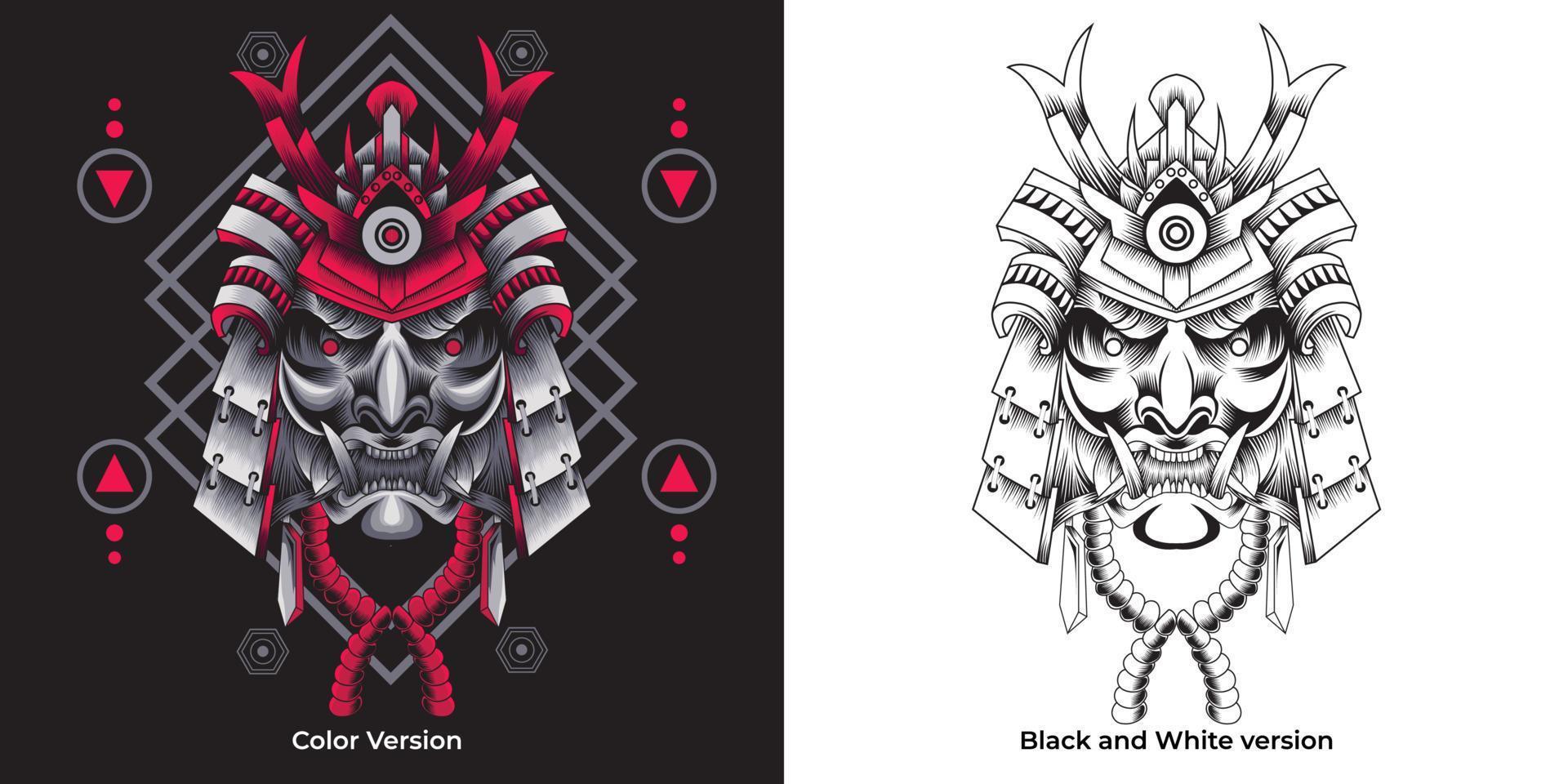 samurai ronin vector illustration in detailed style