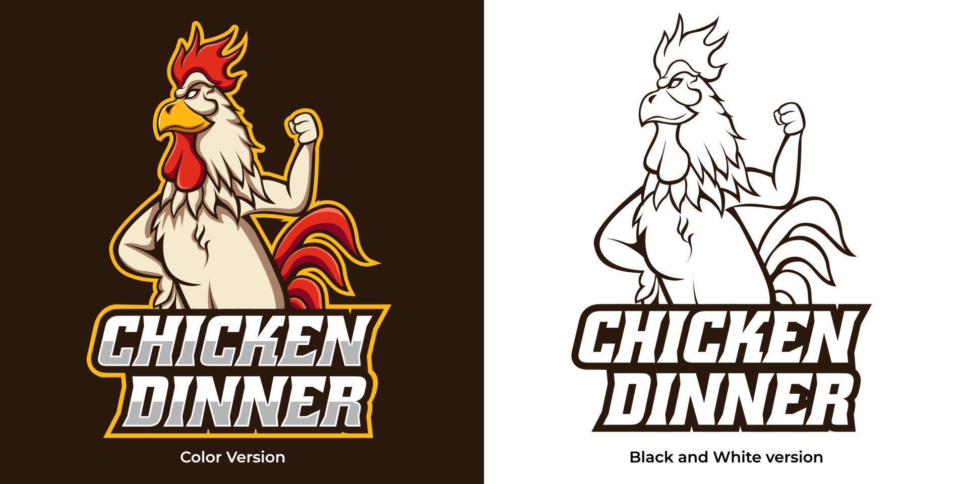 chicken logo mascot vector design