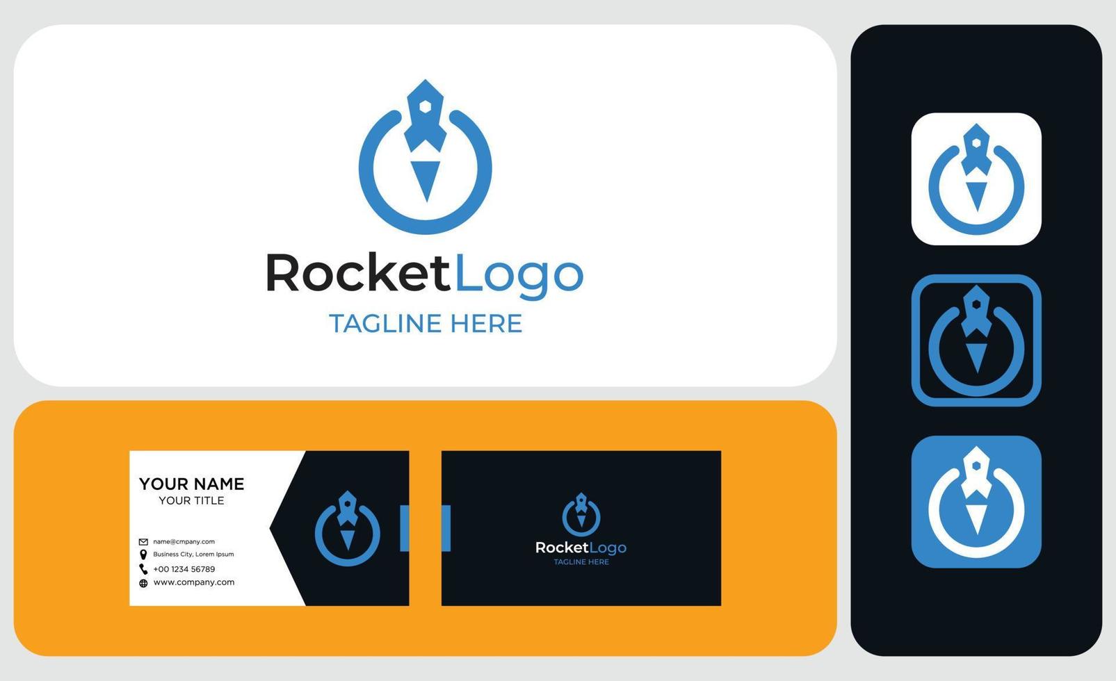 Blue rocket ship with fire. Isolated on white. Flat icon. Vector illustration with flying rocket. Space travel. Project start up sign. Creative idea symbol