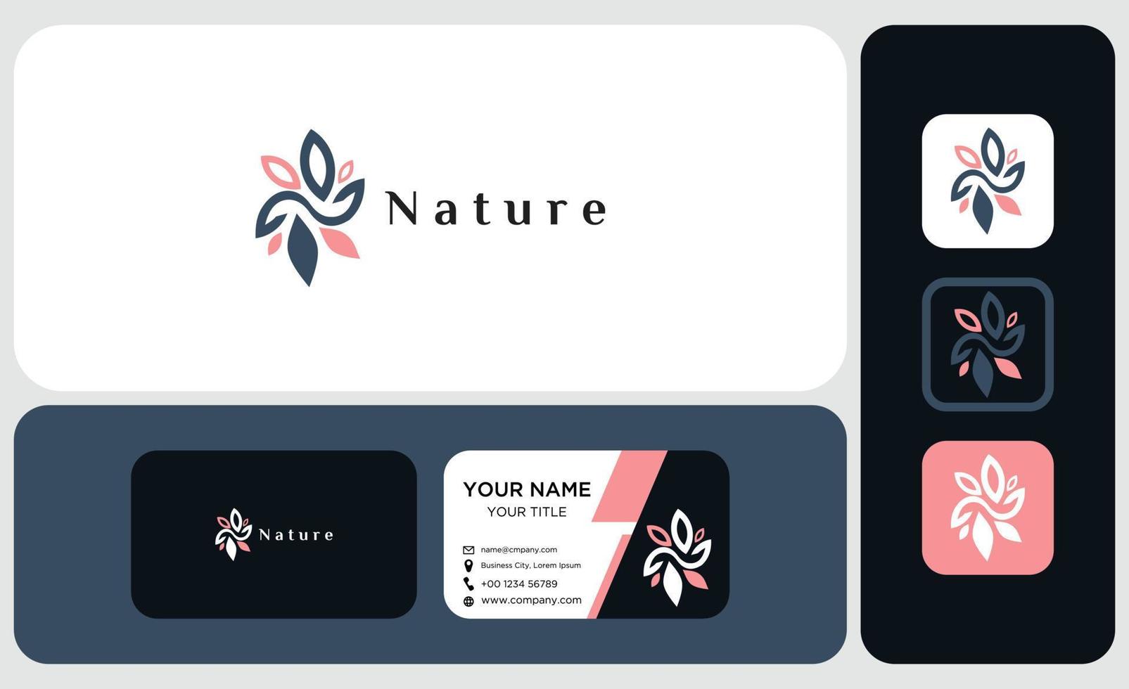 abstract leaf logo vector