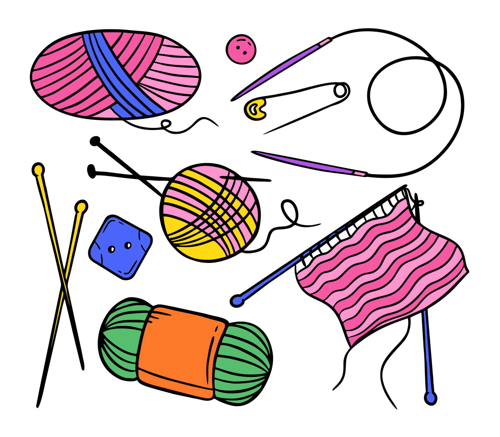 Knitting Vector Art, Icons, and Graphics for Free Download