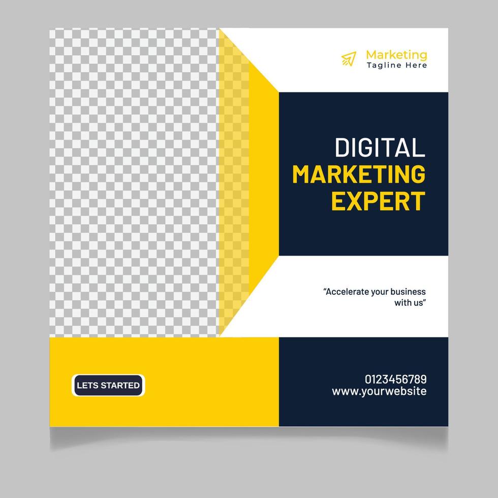 Digital Marketing Social Media Post Template vector