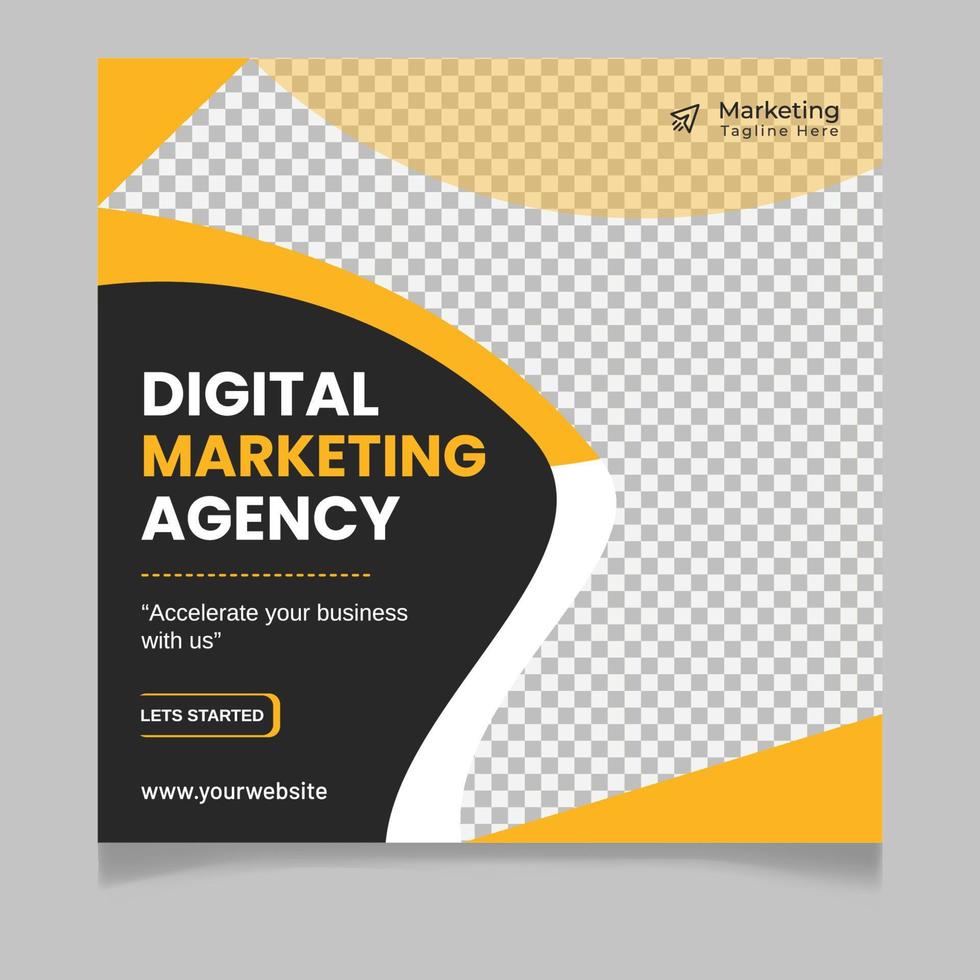 Digital Marketing Social Media Post Template vector