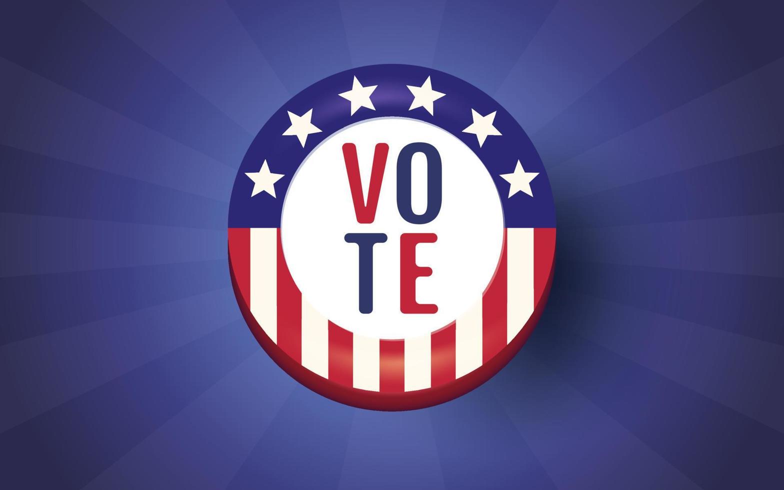 Vector banner with text of vote on abstract background. Vector poster for american presidential election 2024. Election of USA.