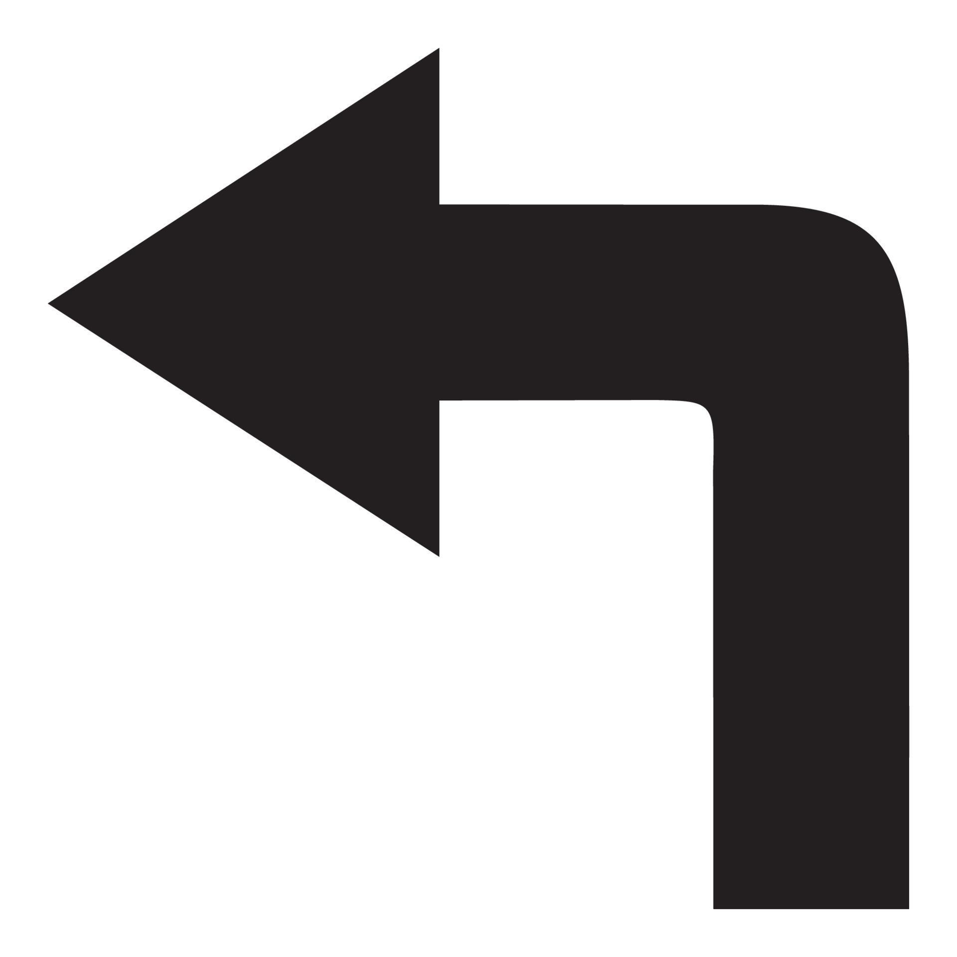 LEFT TURN ARROW SIGN 8019497 Vector Art at Vecteezy