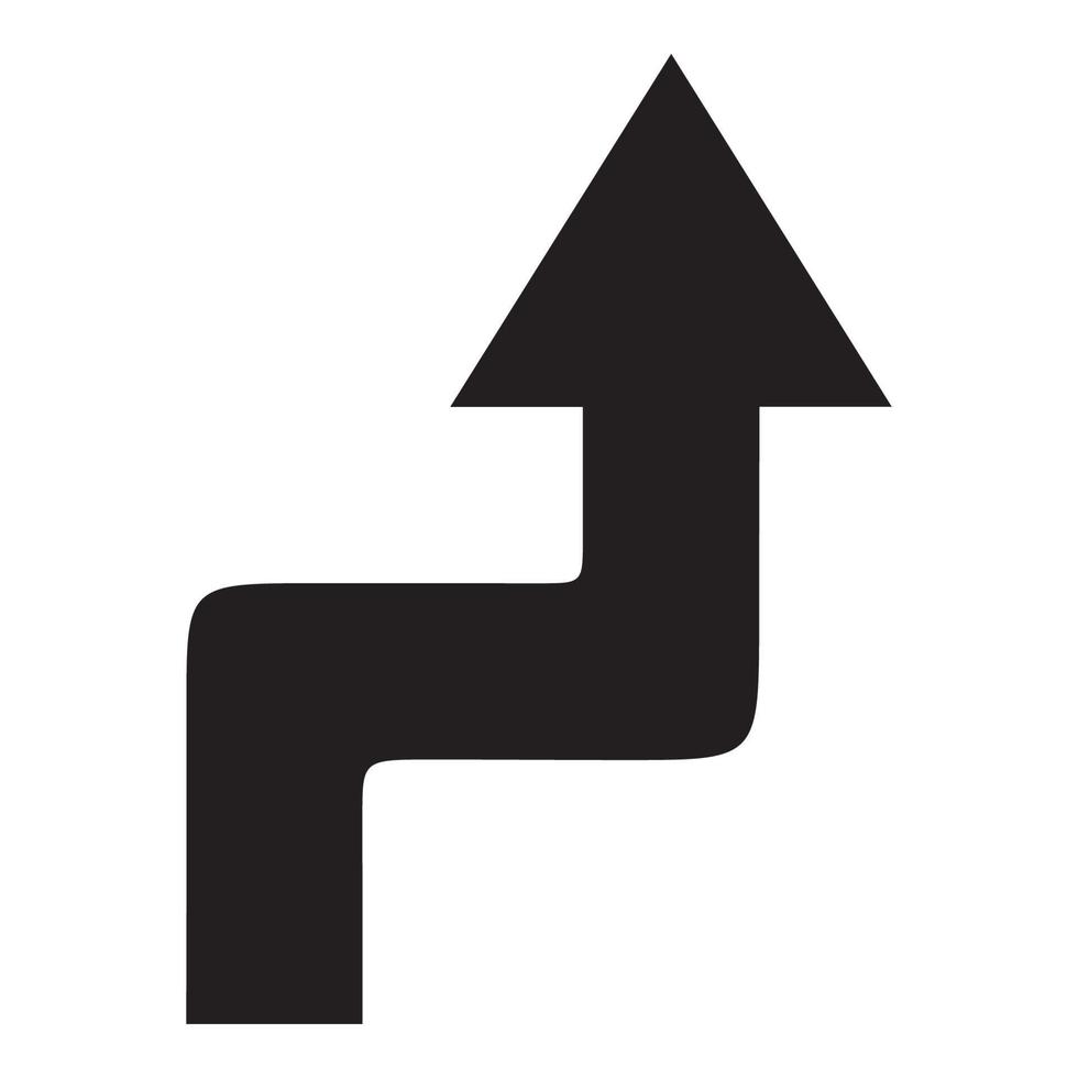 RIGHT REVERSE TURN SIGN vector