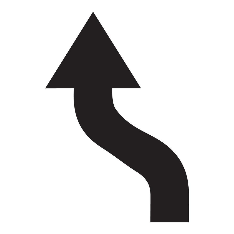 REVERSE CURVE LEFT SIGN vector