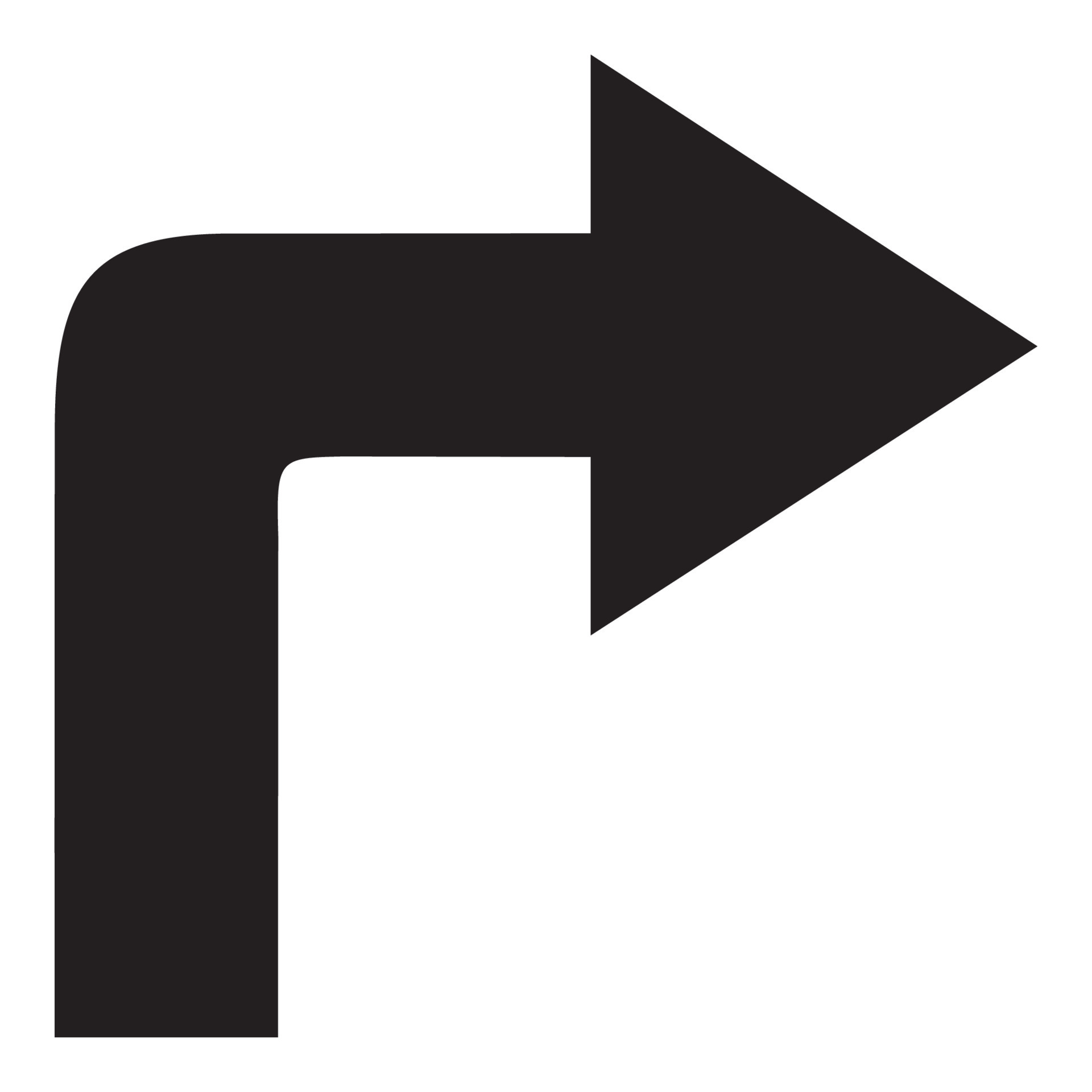 RIGHT TURN ARROW SIGN 8019502 Vector Art at Vecteezy