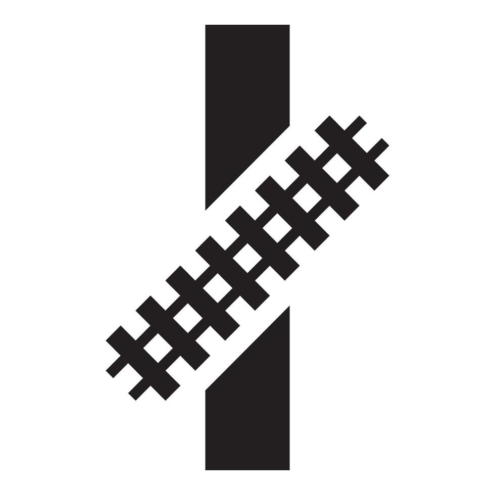 SKEWED RAILROAD CROSSING SIGN vector