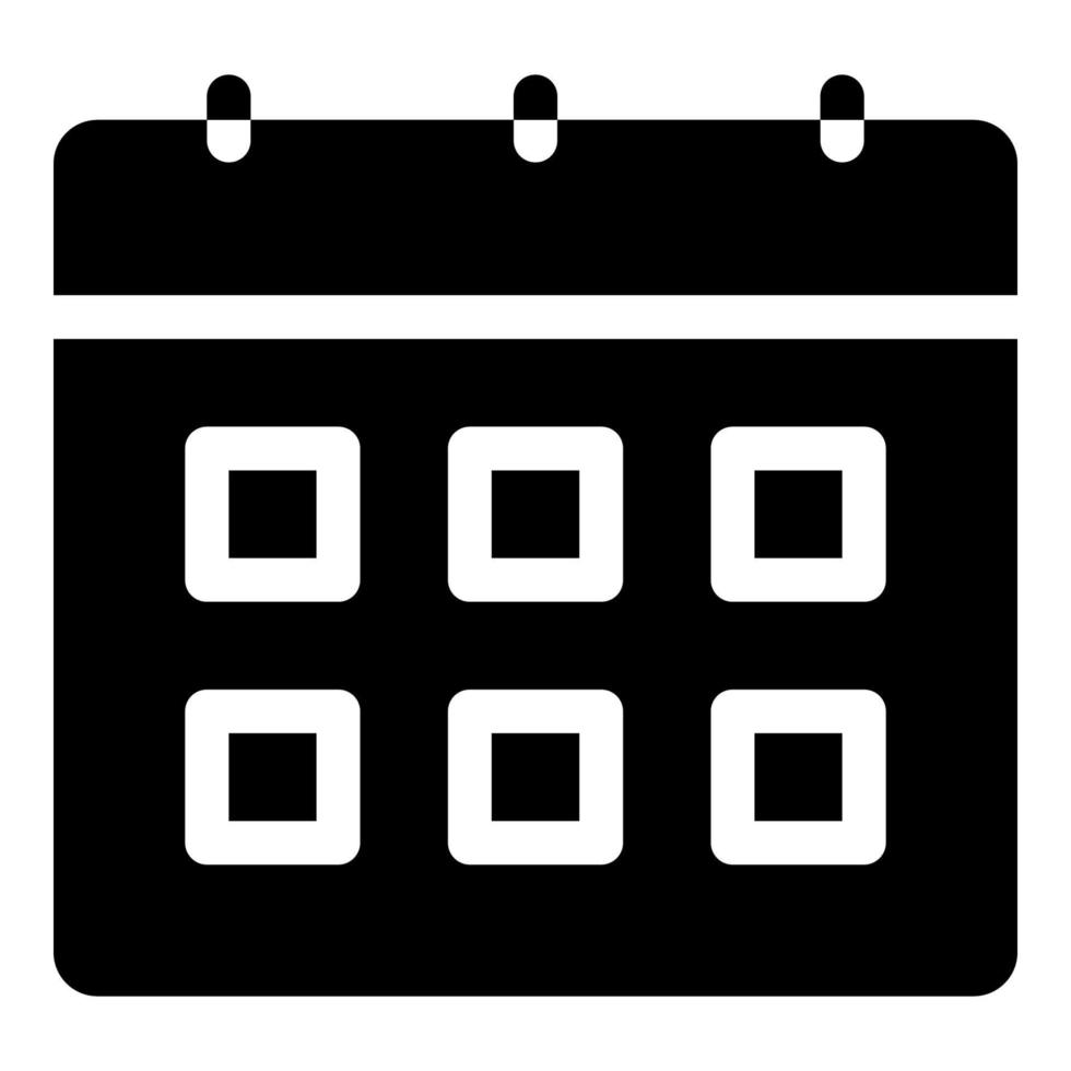 Calendar, Basic UI Icon, UX,UI Icon Design vector