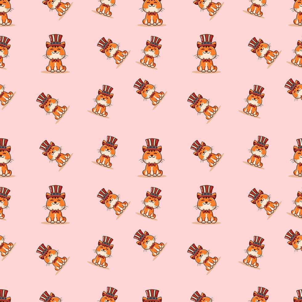 cute fox seamless pattern vector