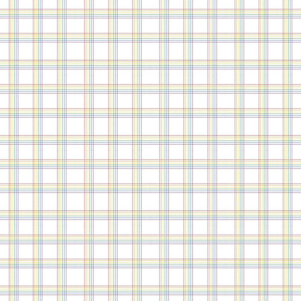 Rainbow grid on white background, seamless pattern for decoration vector