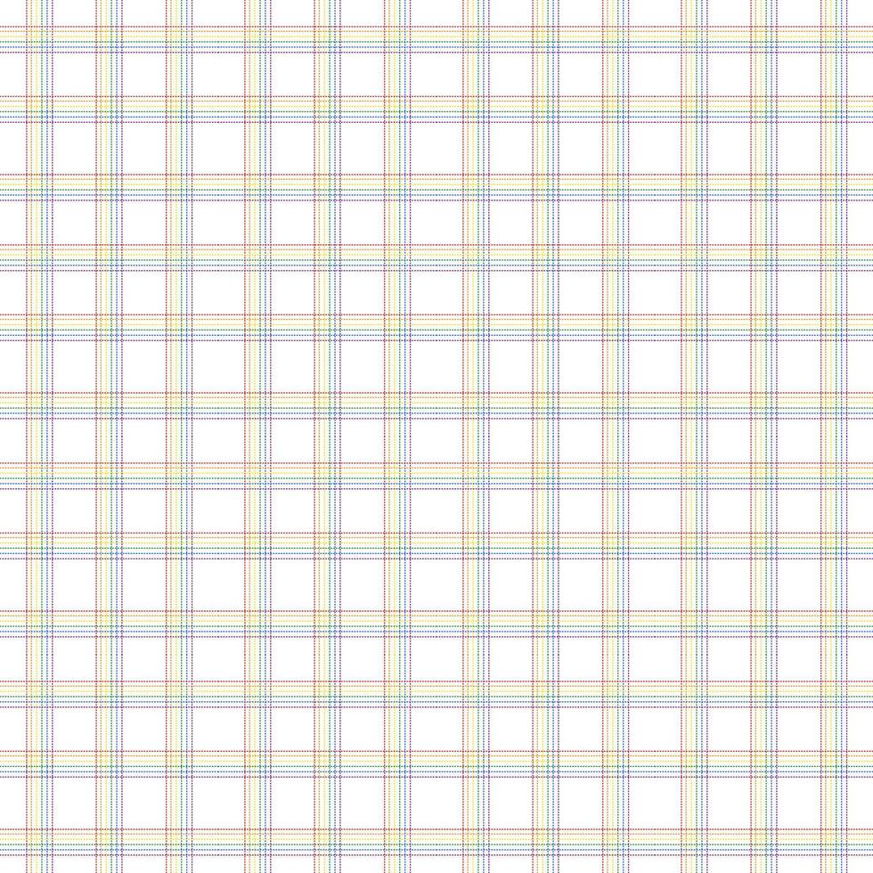 Rainbow grid on white background, seamless pattern for decoration vector