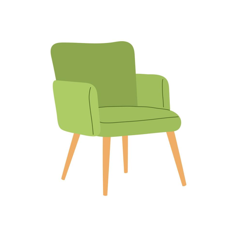silla en estilo escandinavo diseño plano ilustración vectorial vector