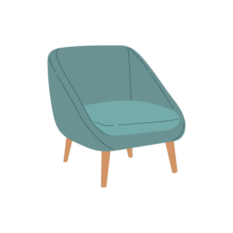 Chair in scandinavian style flat design vector illustration