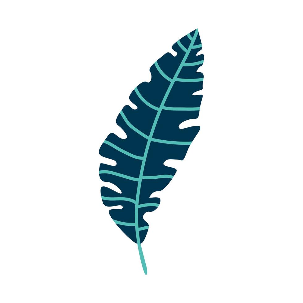 tropical leave palm green nature isolated icon vector illustration design