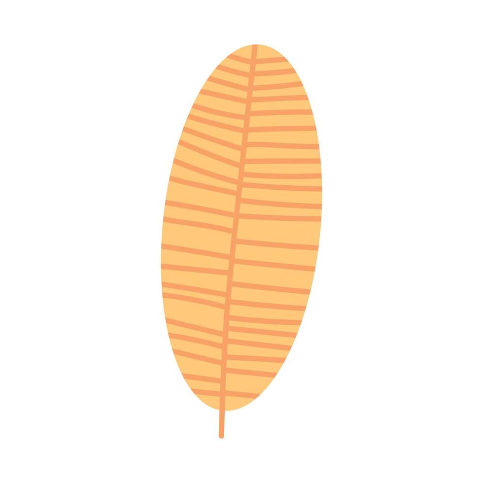 ilustración vectorial aislada de hojas de palma tropical. hoja de palmera en estilo garabato. impresión botánica minimalista de hojas exóticas, diseño de bocetos. vector