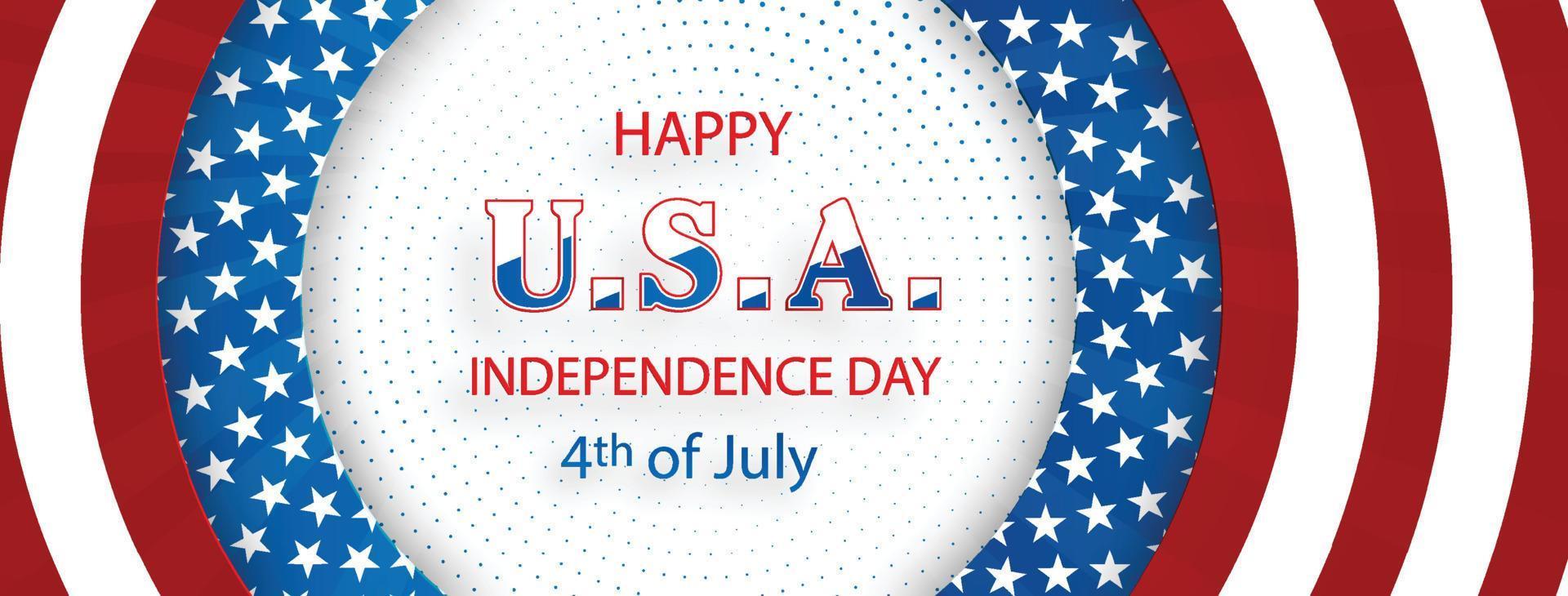 Happy Independence day of USA for festive national anniversary of USA, on July 4 vector