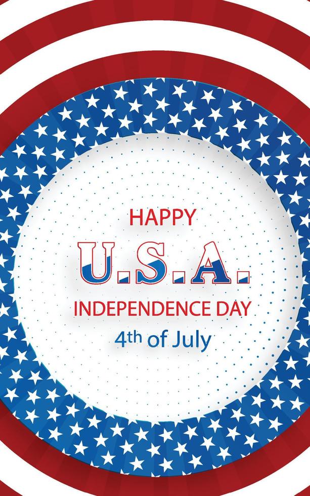Happy Independence day of USA for festive national anniversary of USA, on July 4 vector