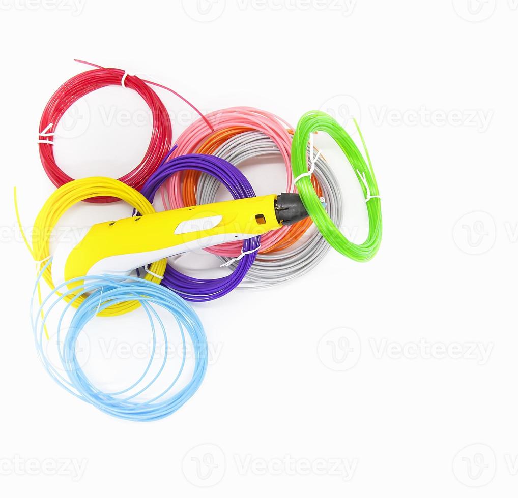 Colorful plastic for 3D pen photo