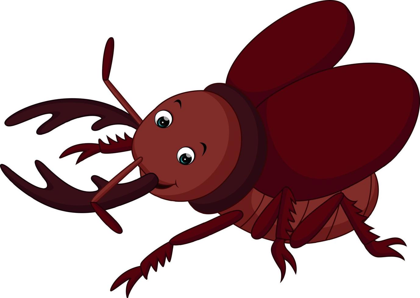 Cartoon funny beetle vector