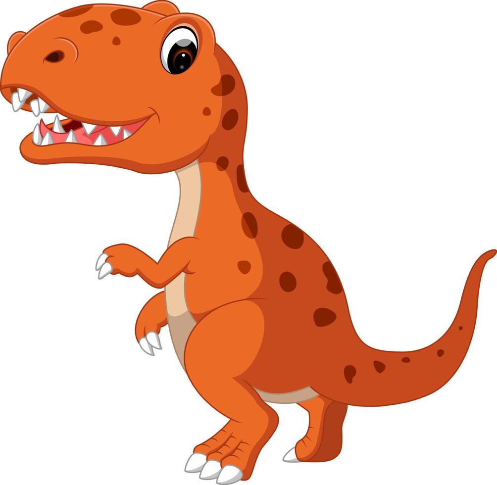 Cute dinosaur cartoon vector