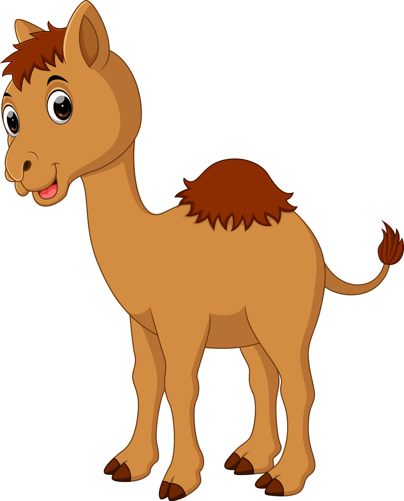 Рыжий мультяшный верблюд