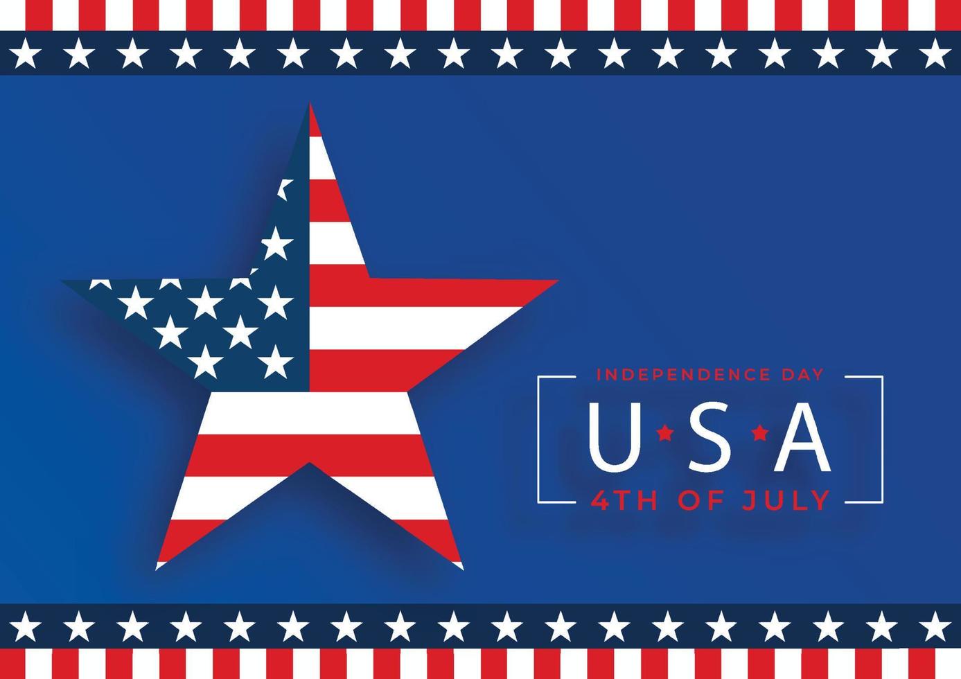 Happy Independence day of USA for festive national anniversary of USA, on July 4 vector