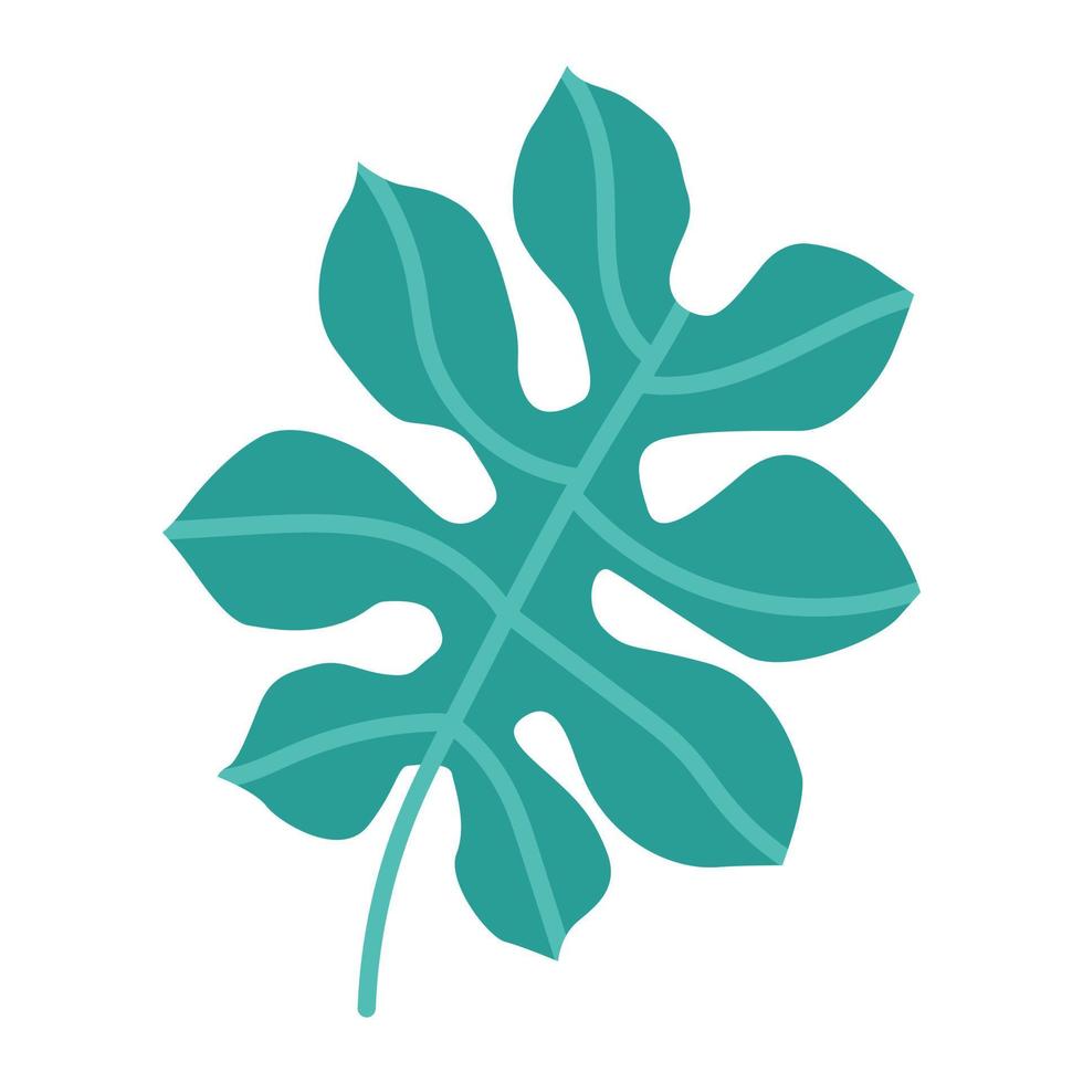 hojas tropicales palmeras naturaleza verde icono aislado diseño ilustración vectorial vector