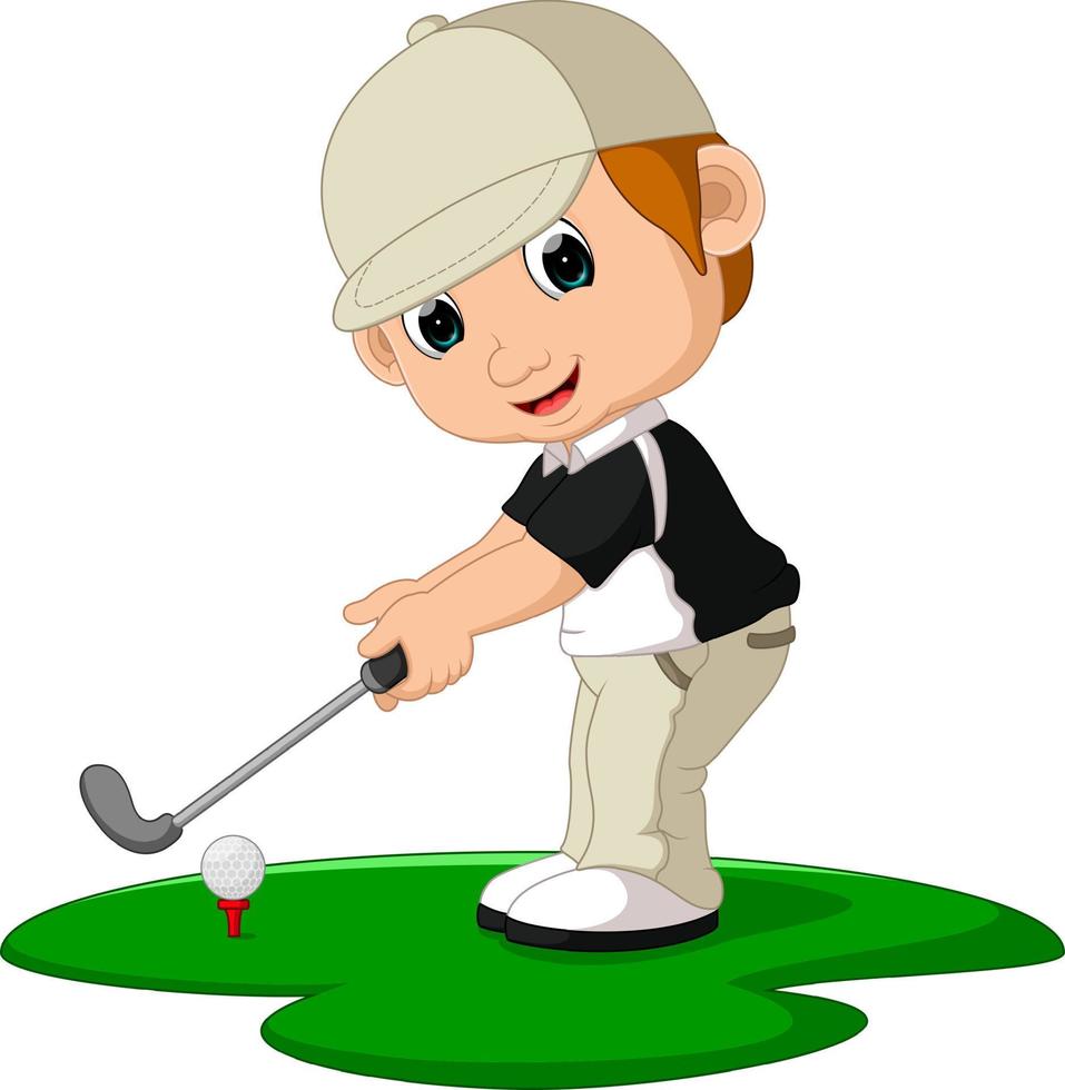 Golfer Man Cartoon vector