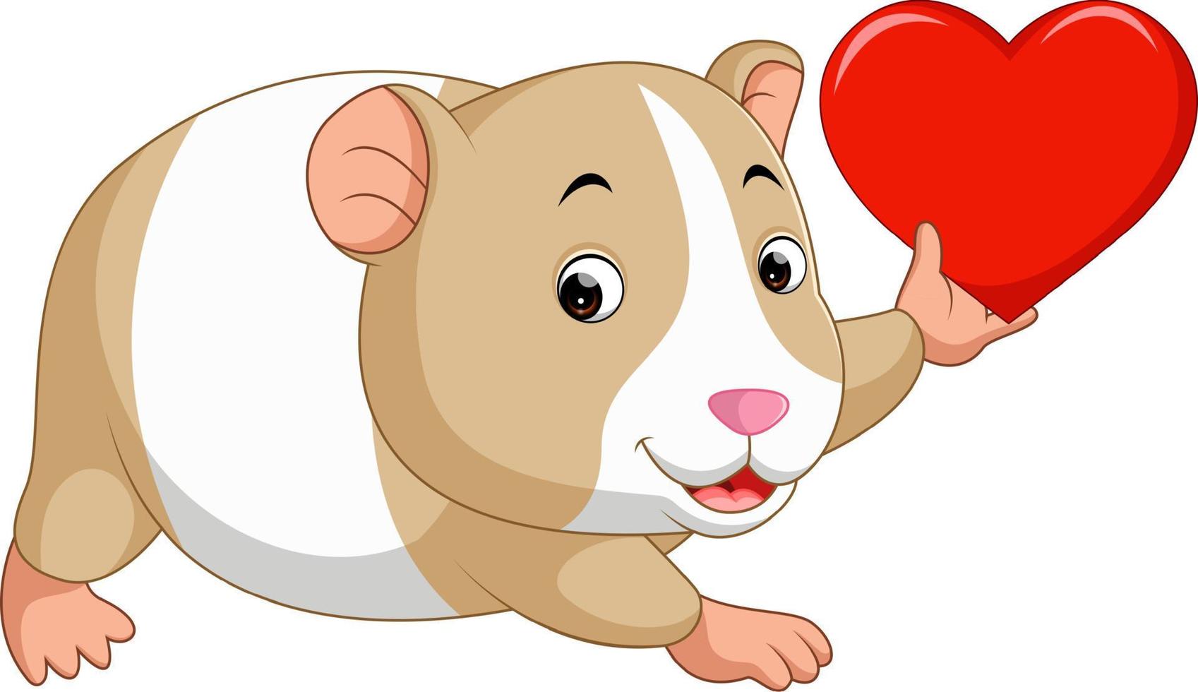 cute hamster cartoon vector