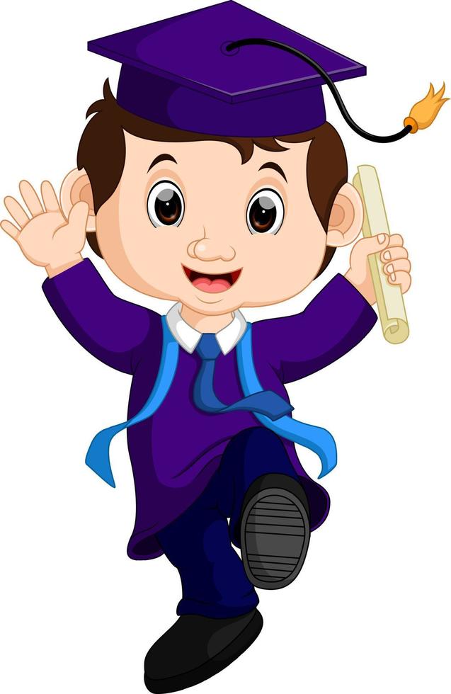 graduate student cartoon vector